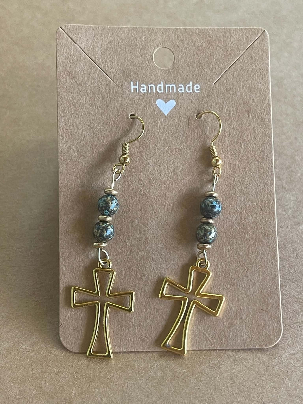 Gold Cross Earrings