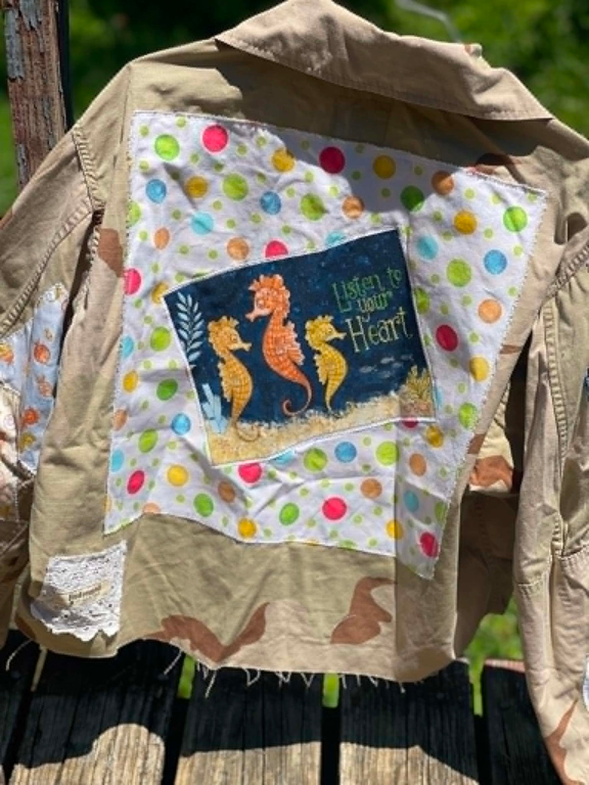 Upcycled Military Jacket - Large