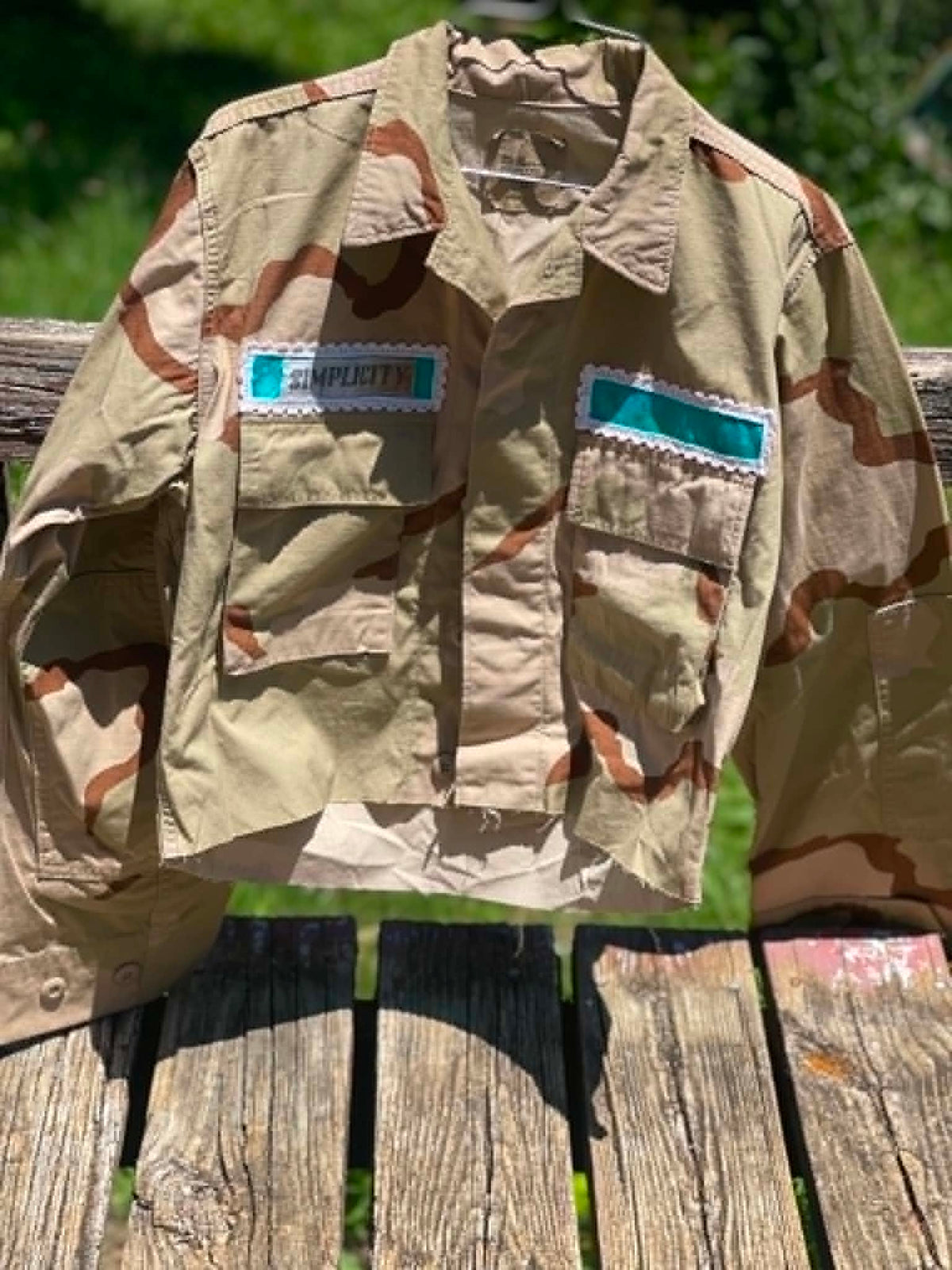 Upcycled Military Jacket - Small