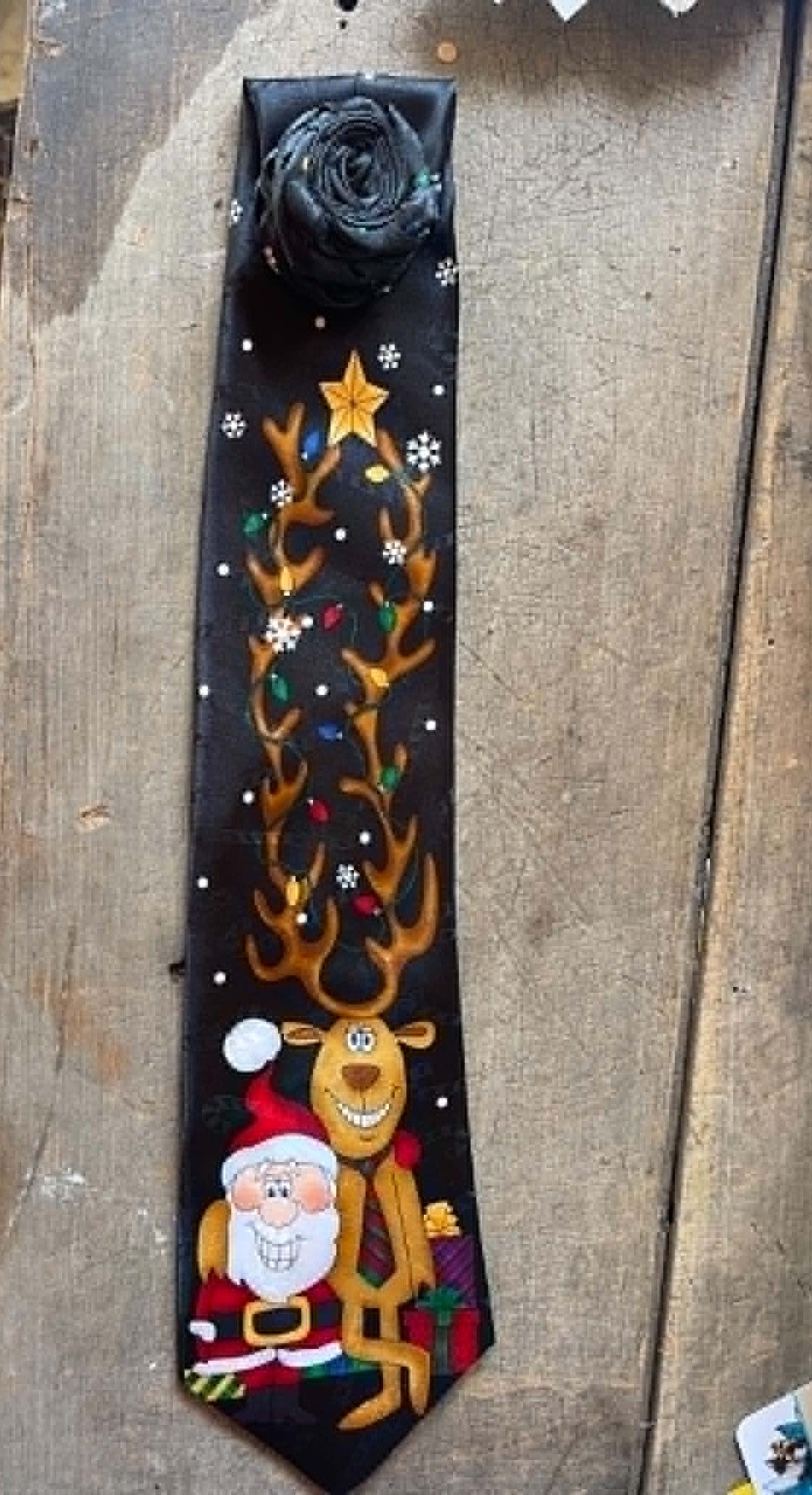 Upcycled Tie Necklaces  - Christmas