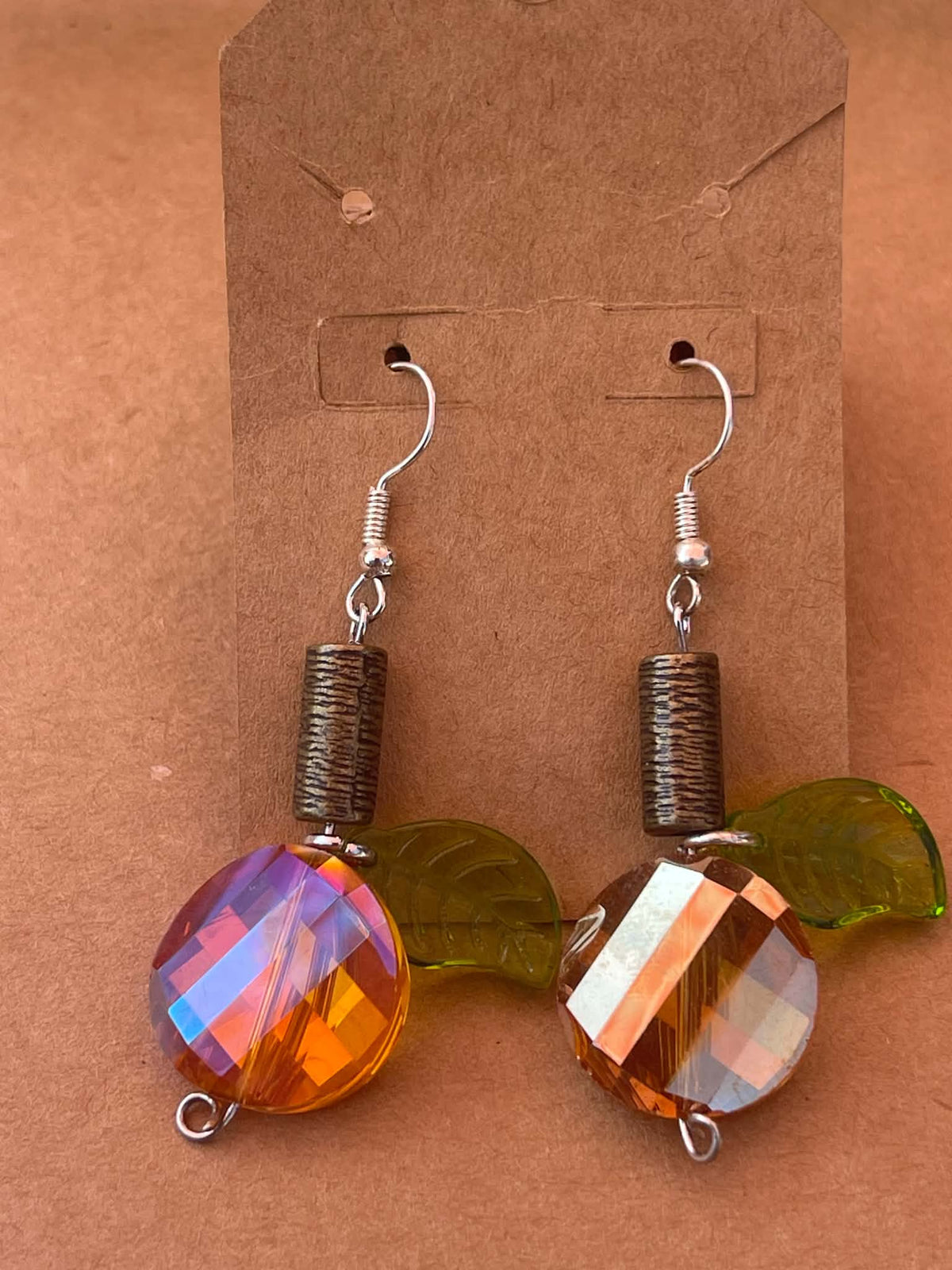 Glass Pumpkin Earrings