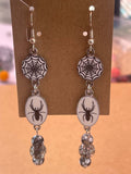 Spider with Web Earrings